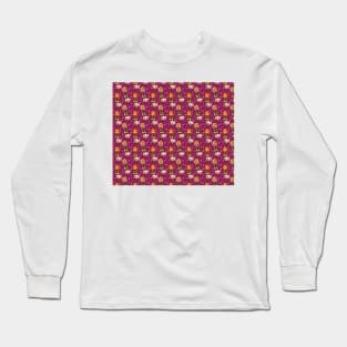 Cutesy Colorful Halloween Pattern Long Sleeve T-Shirt